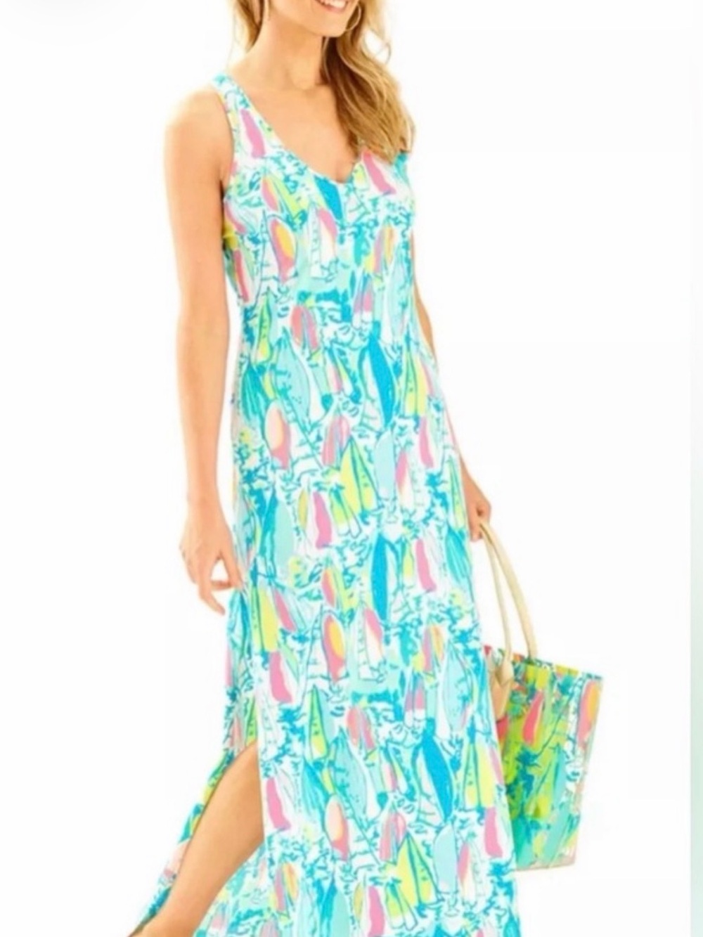 Lilly Pulitzer Kerri Maxi Dress in Beach & Bae Print